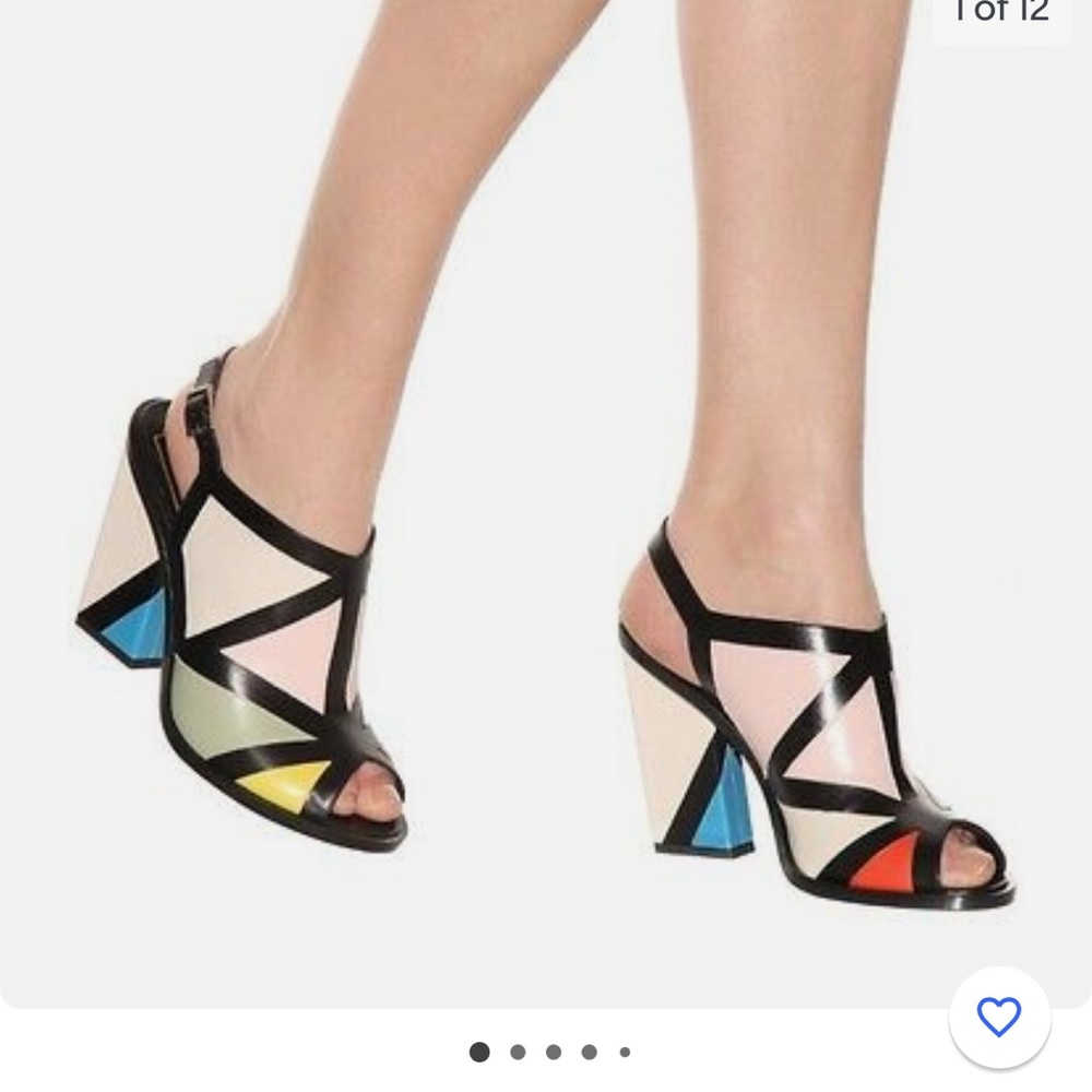 Roger Viver Bauhaus skyscraper high heels sandals, 36 1/2